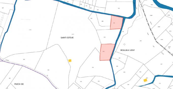 Plan du bien Vente lot de trois parcelles situées dans la Commune de CAZOULS LES BEZIERS 